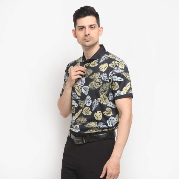 BLACK AND GOLD POLO (M220186)