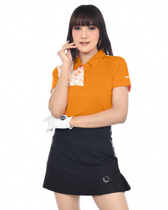 Svingolf Grafitti Polo Baju Golf Wanita (Orange)