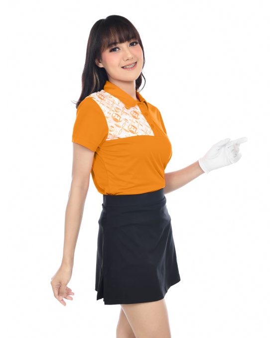 Svingolf Grafitti Polo Baju Golf Wanita (Orange)