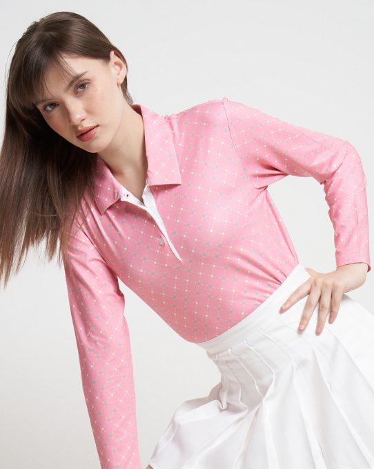 Svingolf Nodes Polo Baju Golf Wanita (Dust Pink)