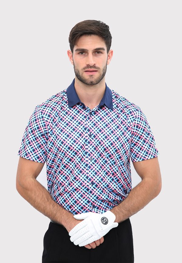 cross light a Svingolf Cross Light Polo Baju Golf Pria - Navy