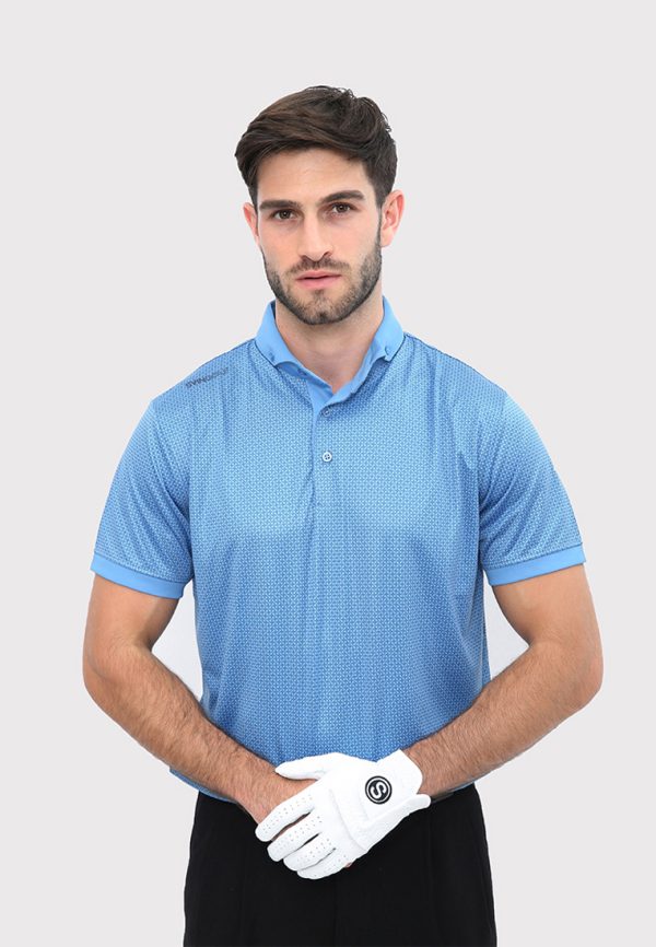 kawung b Svingolf Kawung Polo Baju Golf Pria - Lichien Blue