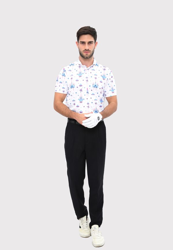 space bit white d Svingolf Space Bit Polo Baju Golf Pria - White