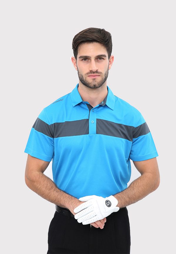 twist cg a Svingolf Twist Polo Baju Golf Pria - Cyan Grey