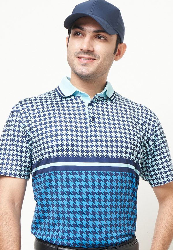 BRAND KREASI AKTIF MANDIRI (BG WHITE)3220_4 Svingolf Checkers Polo Baju Golf Pria-Tosca