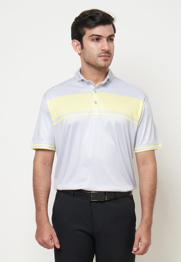 BRAND KREASI AKTIF MANDIRI (BG WHITE)5441_1 Svingolf Stroke Line Polo Baju Golf Pria-Light Grey