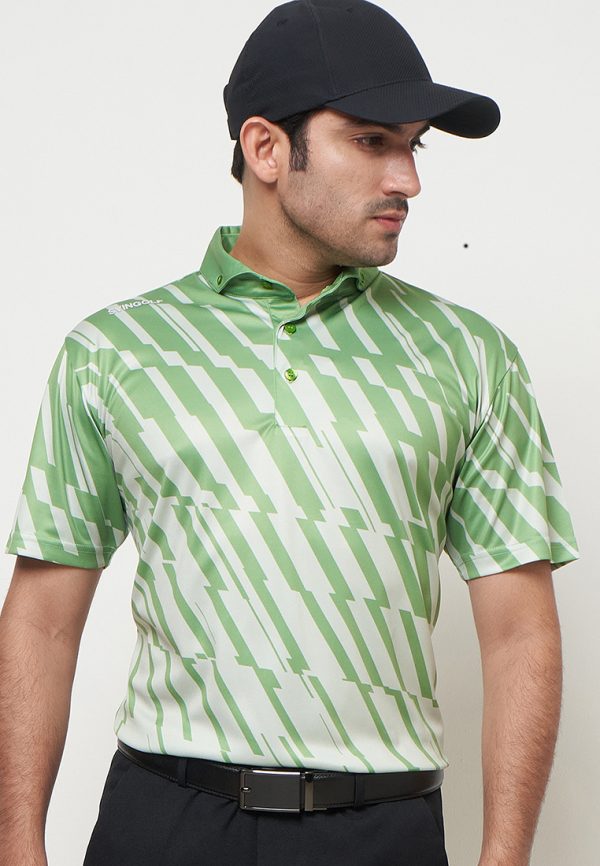 BRAND KREASI AKTIF MANDIRI (BG WHITE)5502_4 Svingolf Underline Baju Golf Pria-Green